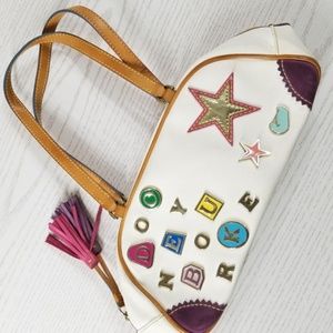 Dooney & Bourke Letters Leather Canvas Satchel